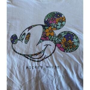 Neff x Disney Mens Mickey Mouse Tropical Fill Outline White Shirt XL